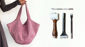 How to Sew a Suede Leather Tote with Lined Interiors | PDF Pattern (Etsy) + Sew-Along