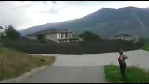 Major debris flow hits Chamoson, Switzerland