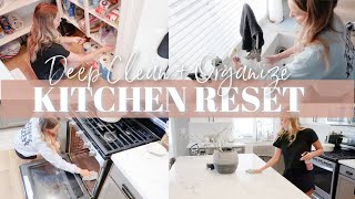 KITCHEN RESET / DEEP CLEAN AND ORGANIZE / SAHM WHAT I DO IN A DAY / TYPICALLY KATIE