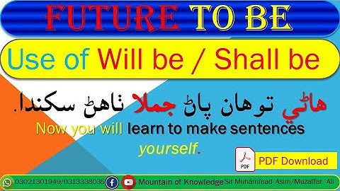 Future To Be tense For Beginners In Sindhi | Use of Will Be/Shall Be In Sindhi For Everyone | MOK