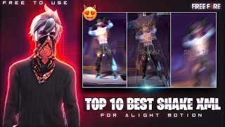 Top 10 Shakes Xml Preset's | 4k Quality Shakes  Pack For Alight Motion | Free To Use 💯 #part3
