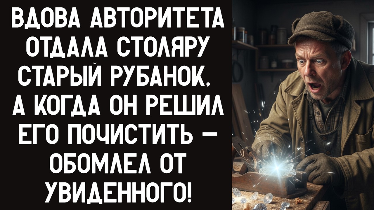 ВДОВА АВТОРИТЕТА ОТДАЛА СТОЛЯРУ СТАРЫЙ РУБАНОК, А КОГДА ОН РЕШИЛ ЕГО ПОЧИСТИТЬ , ТО ОБОМЛЕЛ!
