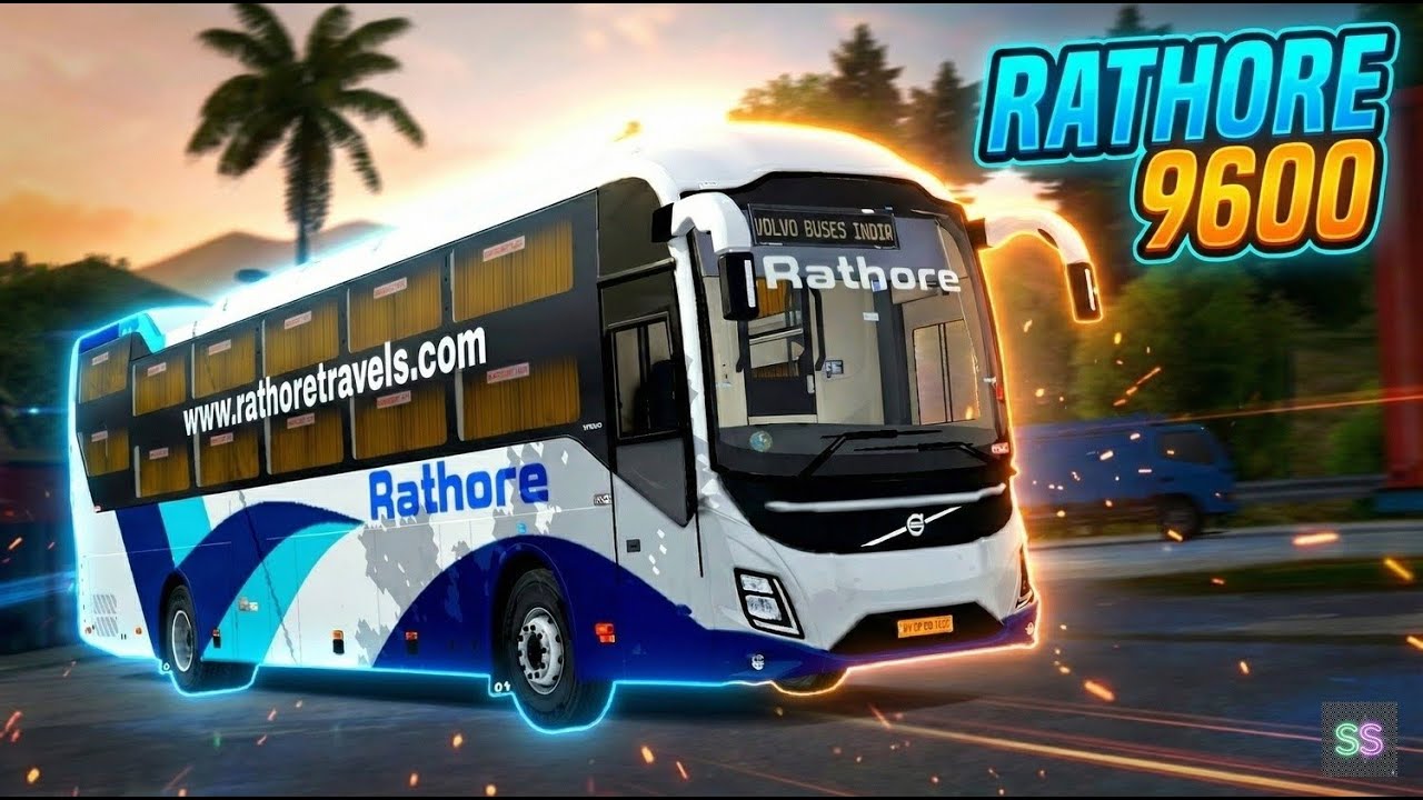 Rathore Travels Livery for Volvo 9600 Bi-axle Sleeper BUSSID | Volvo Bus Mod | SS Strikers