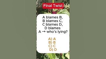 Who is Lying? 🔍 | Blame Chain Logic Puzzle | IQ VistaX #iqvistax #mathpuzzle #LogicPuzzle #BlameGame