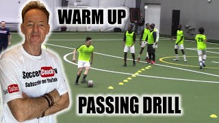 SoccerCoachTV - Warm Up Passing Drill.