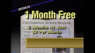The Christian Science Monitor Subscription Commercial 1990