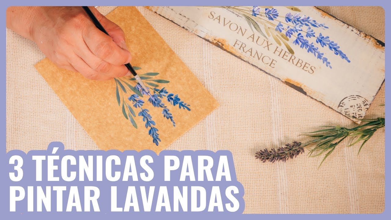 3 TÉCNICAS para PINTAR LAVANDAS
