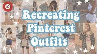 RECREATING TRENDY PINTEREST OUTFITS 🌞 *affordable clothing inspo* - i think i did a great job