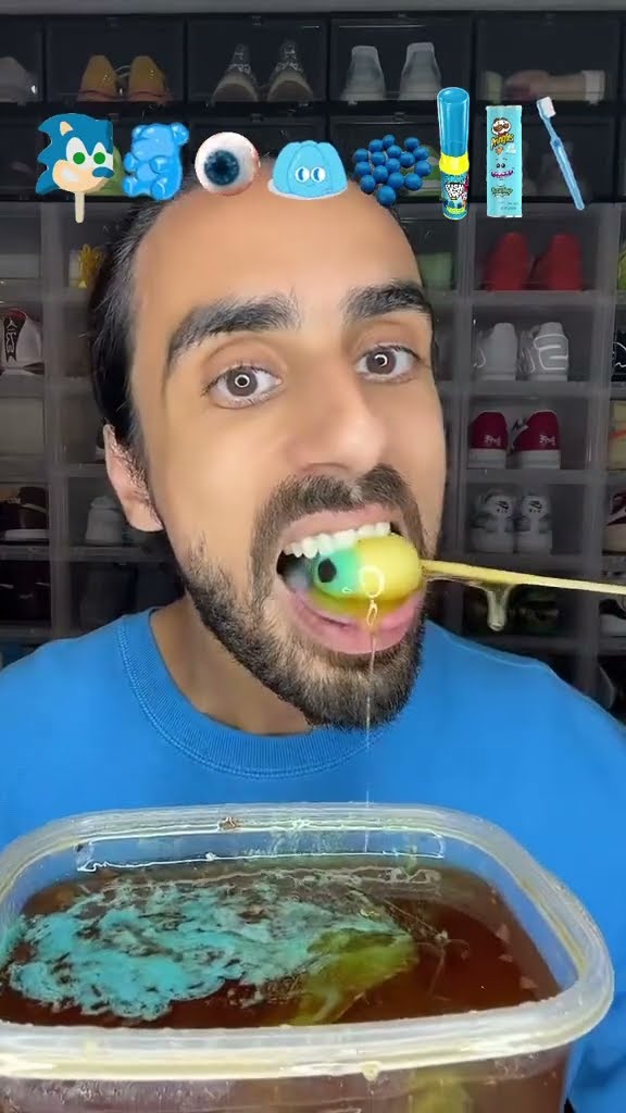 Food ASMR Eating all Blue Snacks! #food #asmreating #mukbang #satisfying