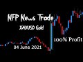 NFP News Trading 100% Profit  XAUUSD (Gold)