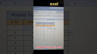 round figure function in exel #basic #computer #education #kwonledge #msword #tally #youtubeshorts