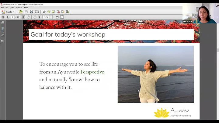 Balance with Fall Season - Ayurvedic Workshop by A...