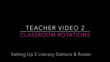How To Set Up Classroom Rotations Video 2 -   5 stations