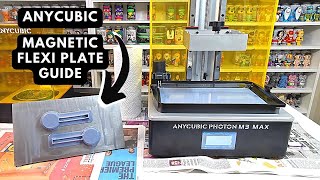 Resin 3D Printer Magnetic Flex Plate For Anycubic Photon M3 Max - Easy Install Guide And Setup