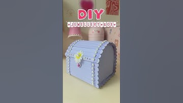 DIY Popsicle Sticks Jewellery Box 💜✨| Handmade Craft for Gifts #shorts #viral #youtubeshorts #diy