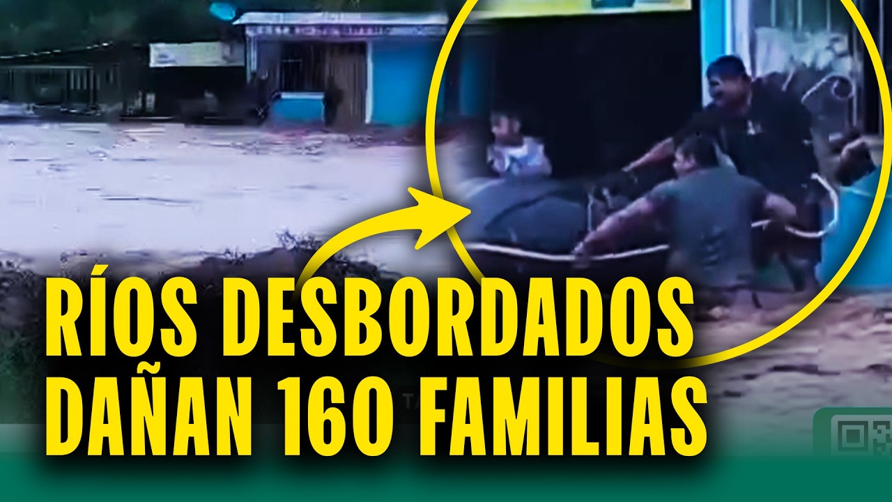 Lluvias golpean Perú: 160 familias damnificadas en Tarapoto tras desborde de dos ríos