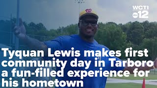 NFL player Tyquan Lewis makes first community day in Tarboro a fun-filled experience for hometown