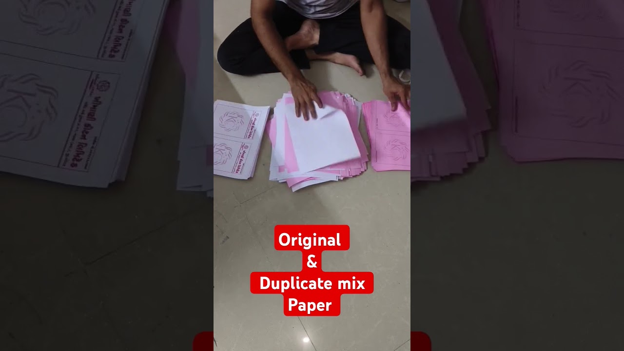original & duplicate paper mix for book