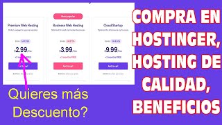 Como Comprar Hosting en Hostinger mejor Hosting 2023, dominio Gratis, full economico mas descuento