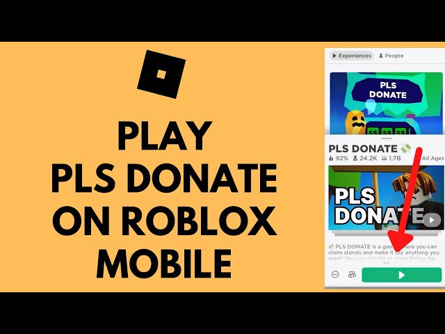 How to Play Pls Donate on Roblox Mobile - iPhone & Android - Setup