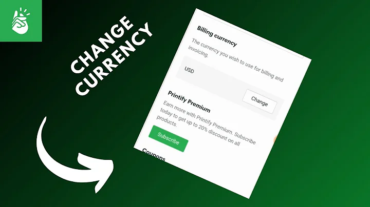how to change currency on printify