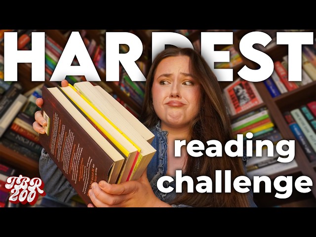Thumbnail for can I beat the HARDEST reading challenge on Booktube? 🥊 💥TBR200 ep18