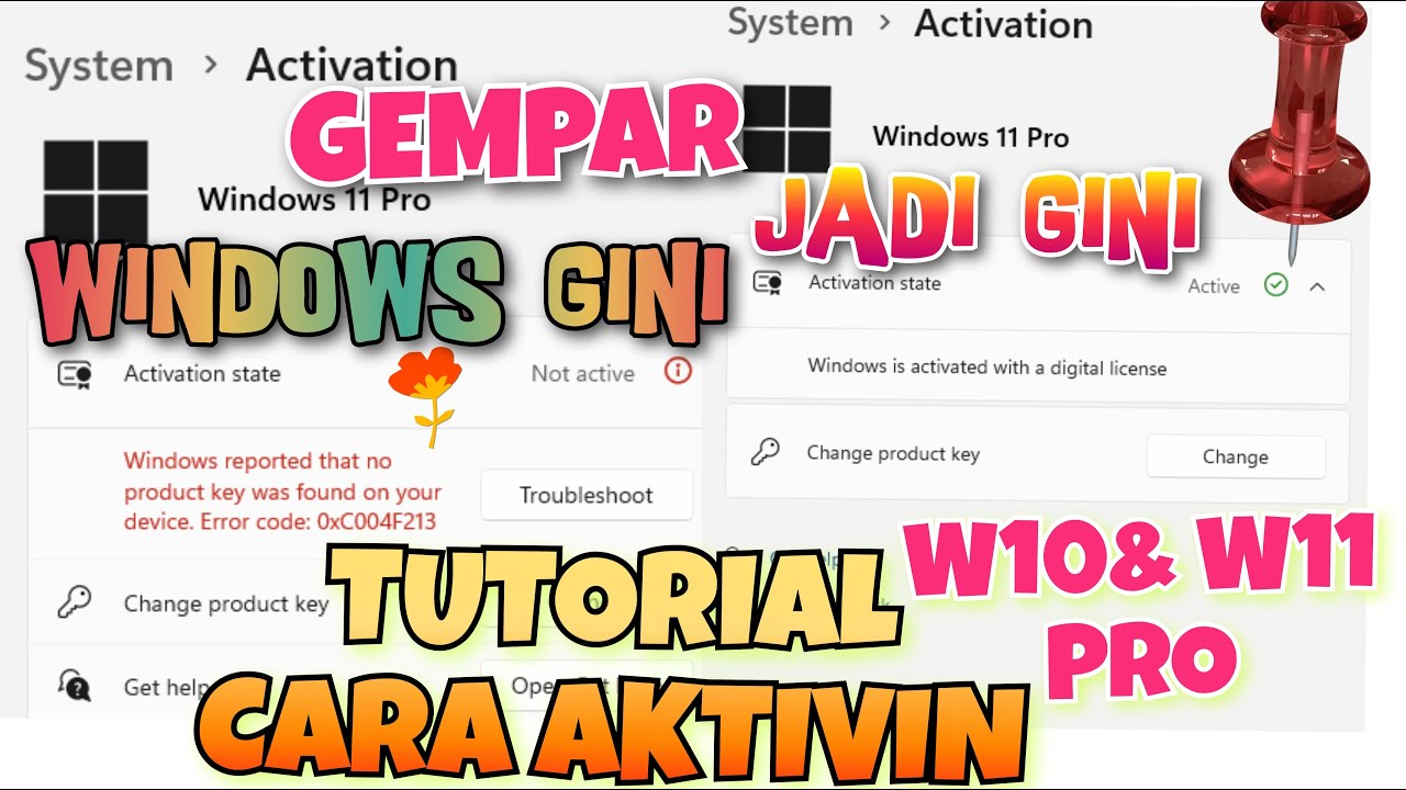 Cara Aktivasi Windows 11 Pro Gratis Home Single Permanen diLeptop Komputer Pc 