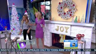 Lara Spencer - Tight Purple Dress Tan Heels - Legs Close Up - December 10, 2014