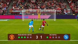 PES 2023 | Penalty Shootout | Manchester United vs SSC Napoli |  Wayne Rooney goalkeeper