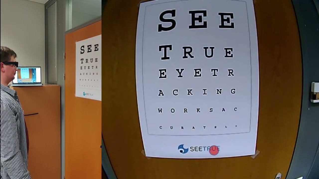 SeeTrue STONE eye tracking glasses for a sight test