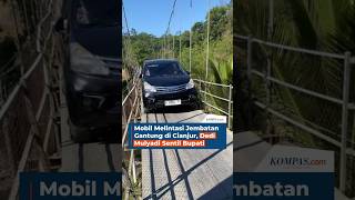 Mobil Melintasi Jembatan Gantung di Cianjur, Dedi Mulyadi Sentil Bupati