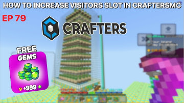 #craftersmc Ep 79 | how to increase visitors slot in craftersmc | make money in craftersmc skyblock