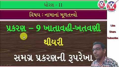 Std 11 Account l ch 9 Khatavahi Khatavani l Part 1 l chepter ni Ruprekha