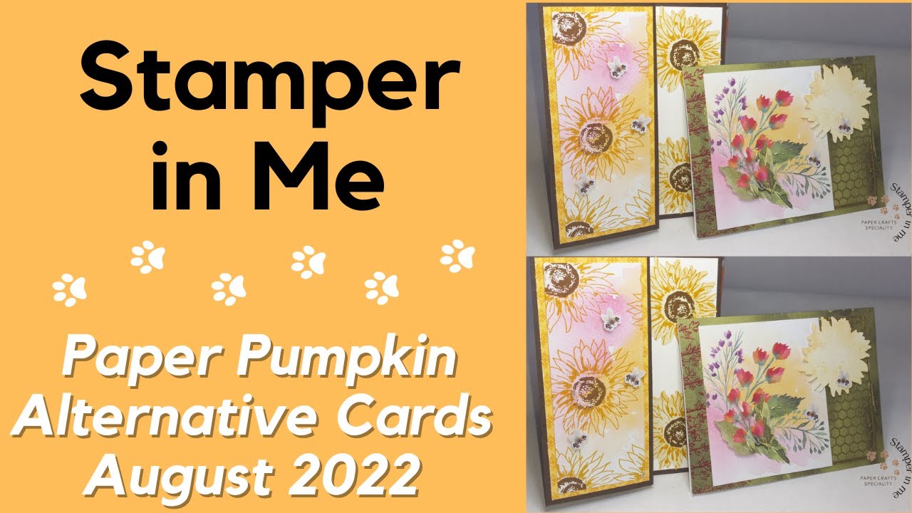 August Paper Pumpkin Alternatives 2022 Handmade Cards - YouTube