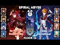 C0 Hu Tao Vape Double Hydro & C0 Childe International - Spiral Abyss 4.0 Floor 12 [Genshin Impact]