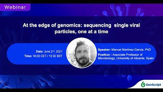 Webinar - At the edge of genomics: Sequencing single viral particles, One at a time