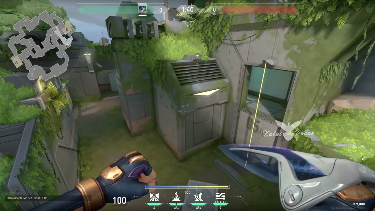 Neon stun setup for entering B site from B Arcade on Fracture