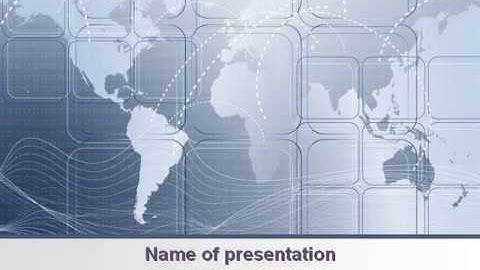 World Communication Routes PowerPoint Template by PoweredTemplate.com