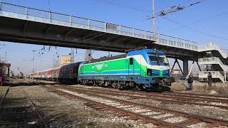 2 Trains Passing Elin Pelin Station | Smartron Smartron & Skoda 64E | February 2022