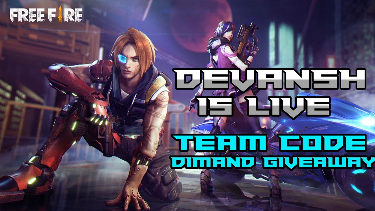 DEVANSH IS LIVE TEAM CODE DIAMOND GIVEAWAY..... - YouTube