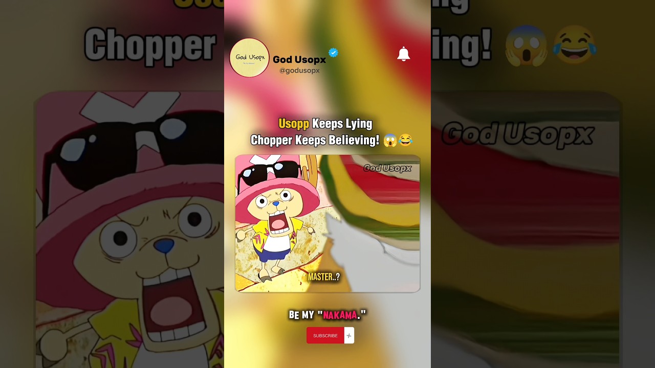 Chopper's reaction says it all 🤣😭