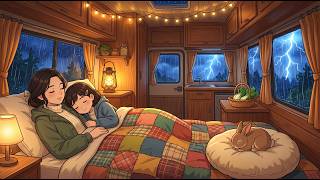 A Rainy Day in Van Life: Rescuing a Rabbit 🐇🚐🥬 Growing & Harvesting Bok Choy | Sleep ASMR screenshot 3