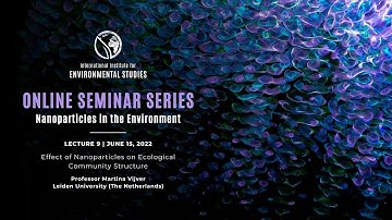 Nano 2022 | Lecture 9 | Effect of Nanoparticles on Ecological Community Structure (Vijver)