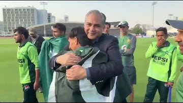 ACC President Mohsin Naqvi congratulates Pakistan U19 team on winning the U19 Asia Cup