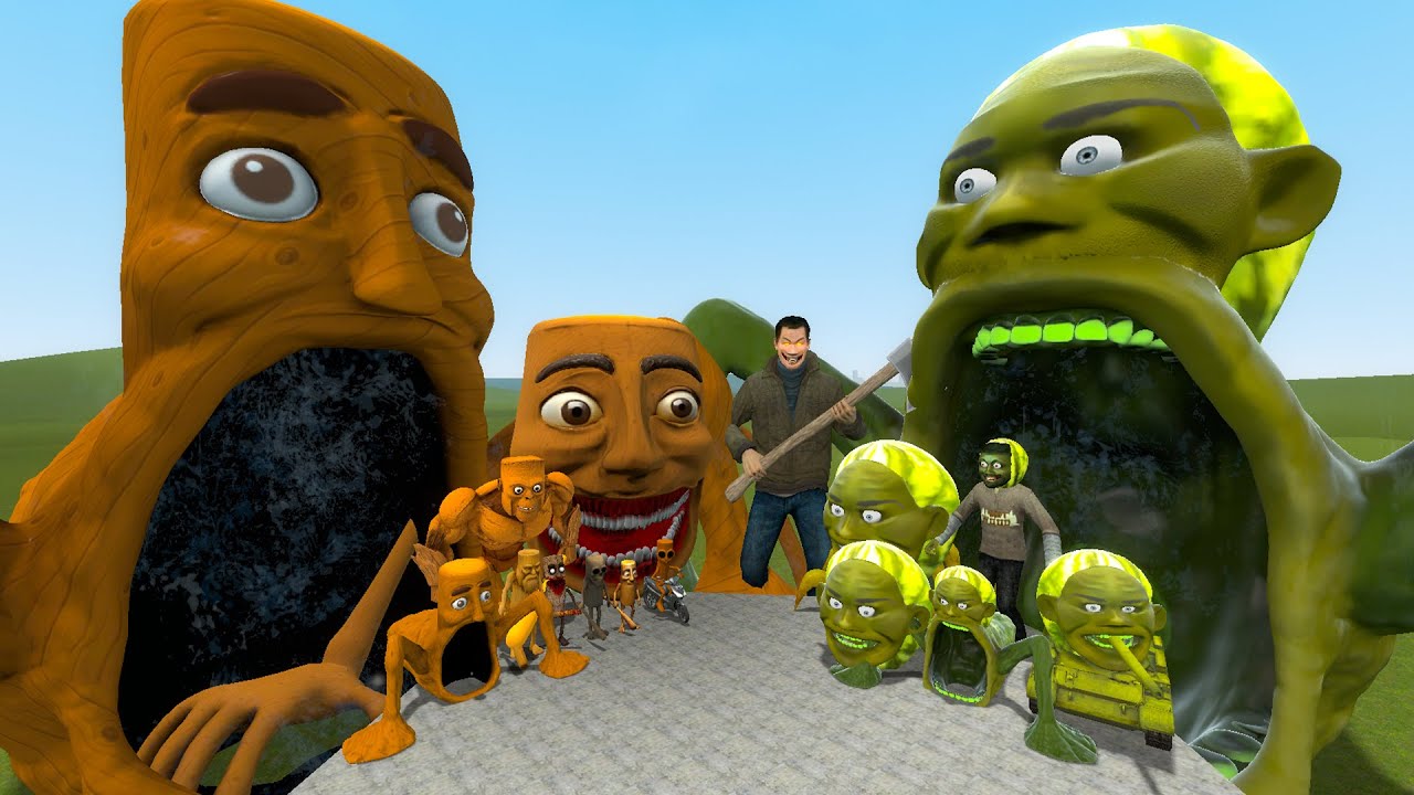 NEW ALL SEA EATER TUNG TUNG TUNG SAHUR FAMILY VS ALL SEA EATER LIN GANG MELON FAMILY In Garry's Mod!