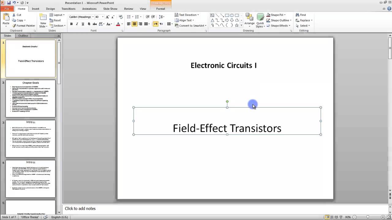 4.7 Object Manipulation - MS PowerPoint (Urdu) - MS Office 2010 ...