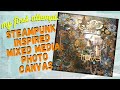 Steampunk Inspired Mixed Media Photo Canvas - My First Attempt - #Art #MixedMedia #Steampunk #Canvas
