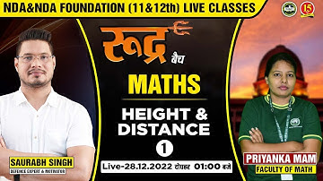 Join Math ( Height & Distance ) Live Class for NDA 1 Exam 2023 | Maths for NDA 1 2023 - MKC