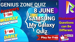 Samsung My Galaxy Genius Zone Quiz Answers 8 JUNE | Disclaimer: Questions Can Be Different! screenshot 5