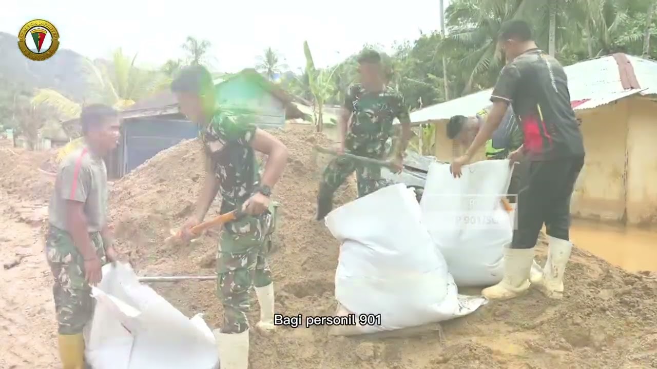 Prajurit Yonif TP 901 Selalu menjadi garda terdepan dalam membantu masyarakat Tapanuli